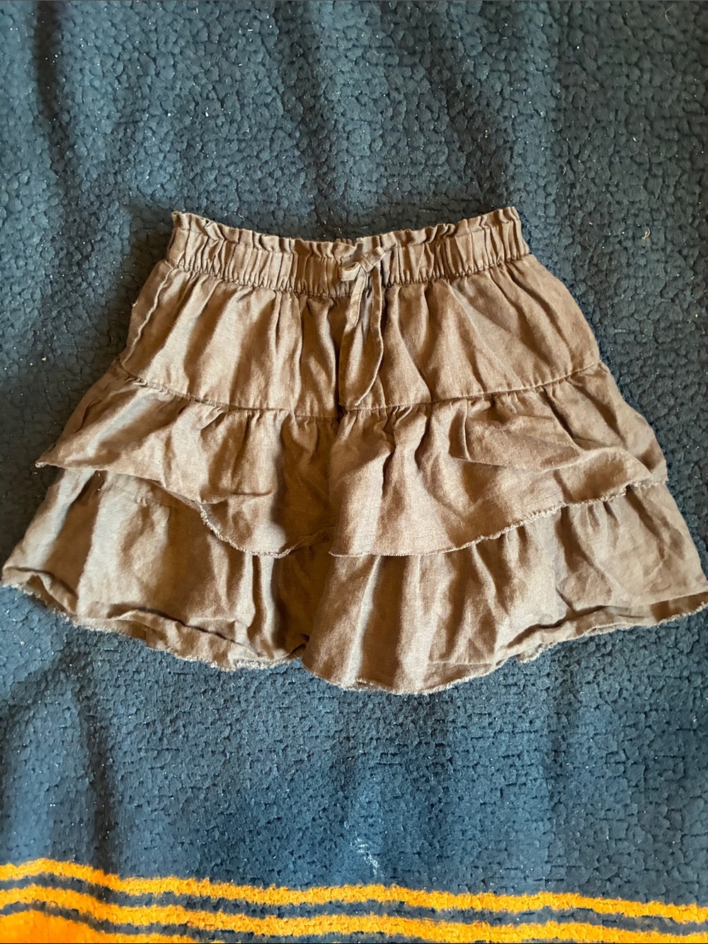 Zara gray Tiered Ruffle Skater Skirt